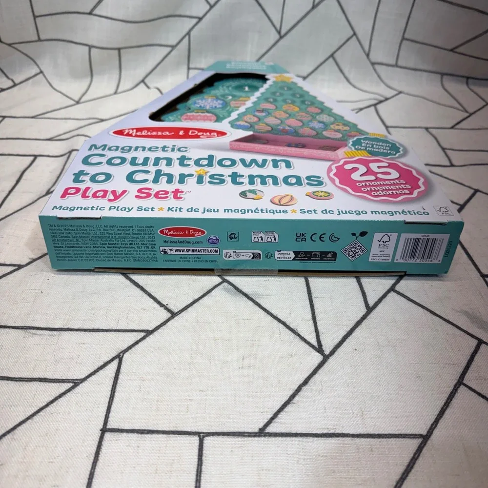 Melissa & Doug Countdown to Christmas Play‎ Set Kids OS Pink New Magnetic Wooden